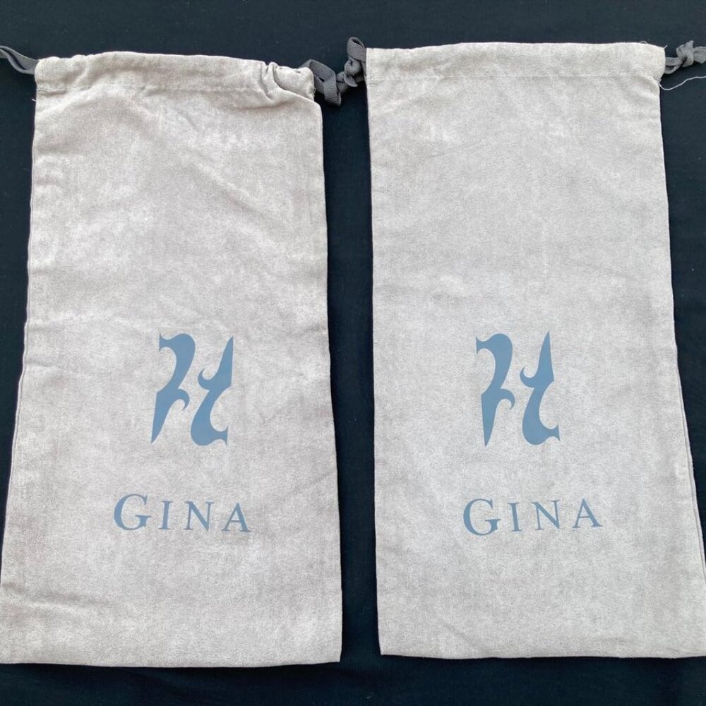 Gina Shoes Dust Drawstring Bag Designer 2 Dust Bags Size 14"x7" Storage Bags